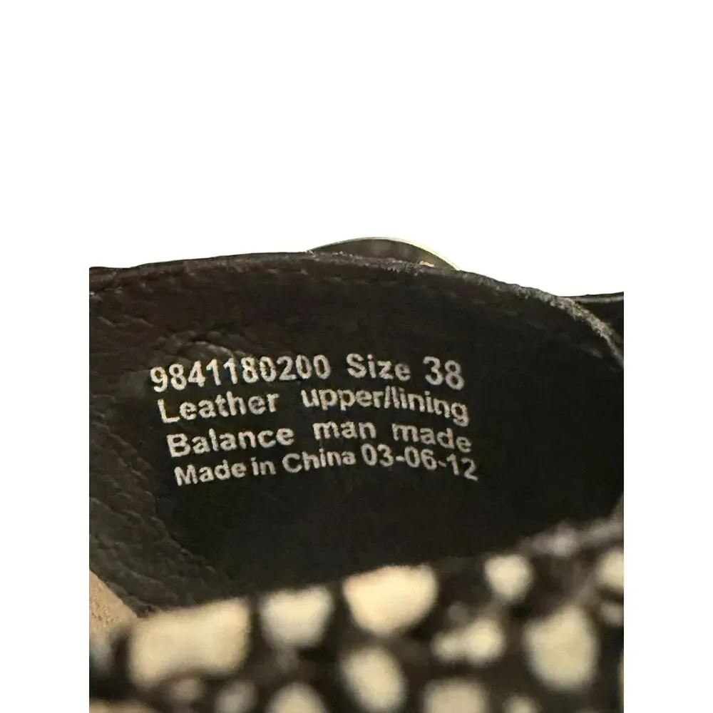 Dansko Sophie Sandals Black Two Strap Buckle Slide Clog 38 Dark Gray Speckle